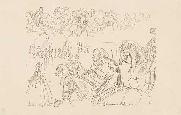 A Group of Preliminary Sketches for Stothard’s ‘The Pilgrimage to Canterbury’