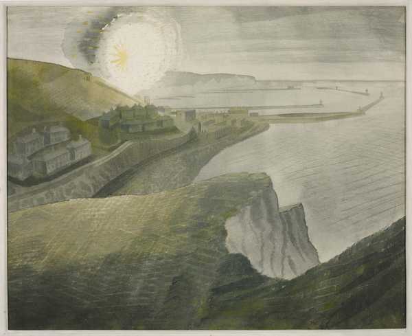 ‘Shelling by Night‘, Eric Ravilious, 1941 | Tate