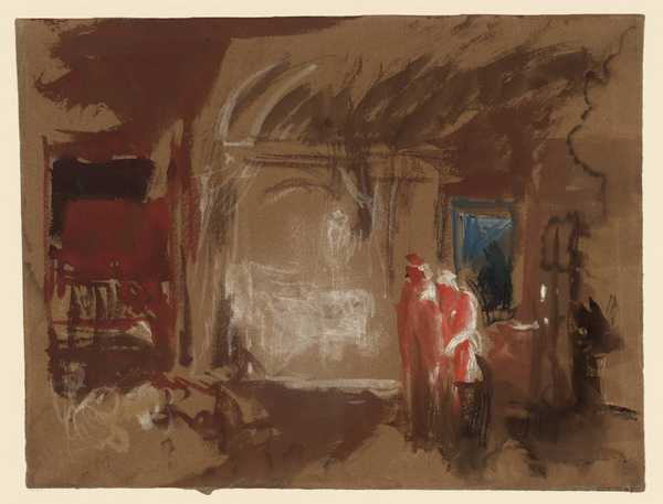 ‘A Couple in a Bedroom, ?Venice‘, Joseph Mallord William Turner, 1840 ...