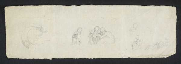 [title not known] Verso: Sketch of Figure Group