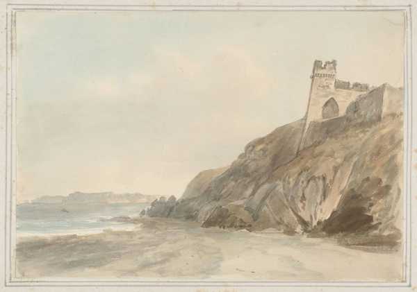 Part of Tenby from the Beach near the Pier