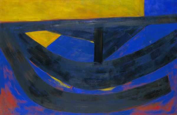 June Painting, Ultramarine and Yellow