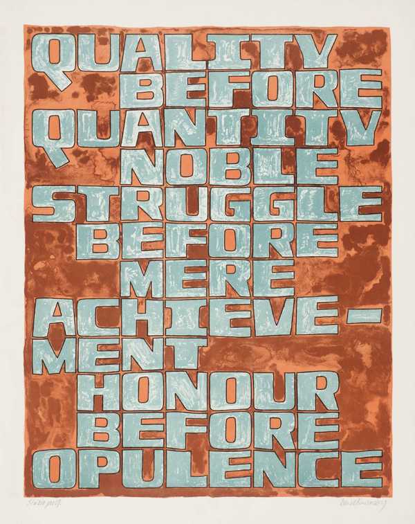 Quality before Quantity