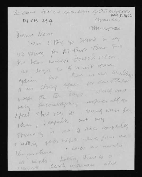 ‘Letter [from Duncan Grant] to Vanessa Bell [Charleston]‘, Duncan Grant ...