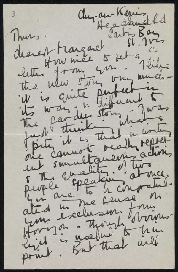 Letter sent by Barbara Hepworth to Margaret Gardiner‘, Dame Barbara ...