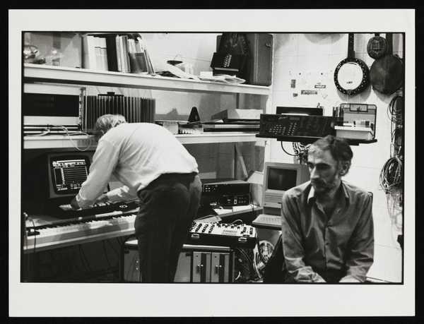 Black and white photograph of Ron Geesin and Ian Breakwell in Ron ...