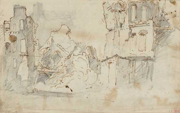 ‘study Of A Ruined Building‘, Joseph Mallord William Turner, C.1792 