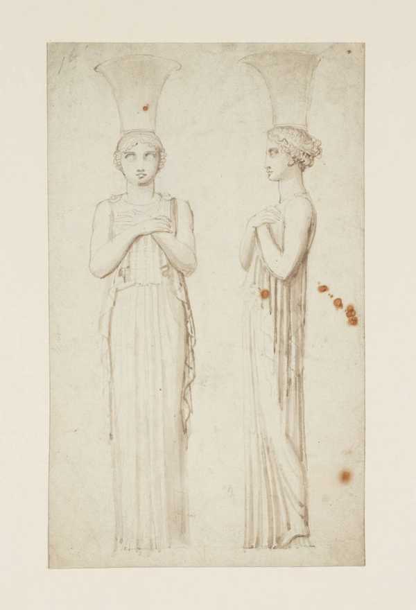 Front and Side View of a Female Caryatid
