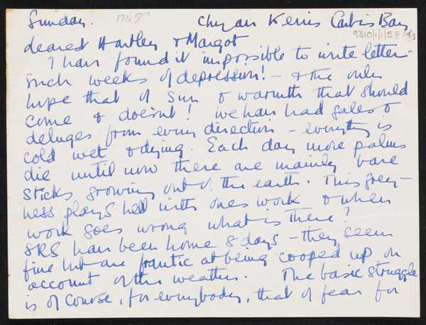 Letter from Barbara Hepworth about her involvement in the Waterloo ...