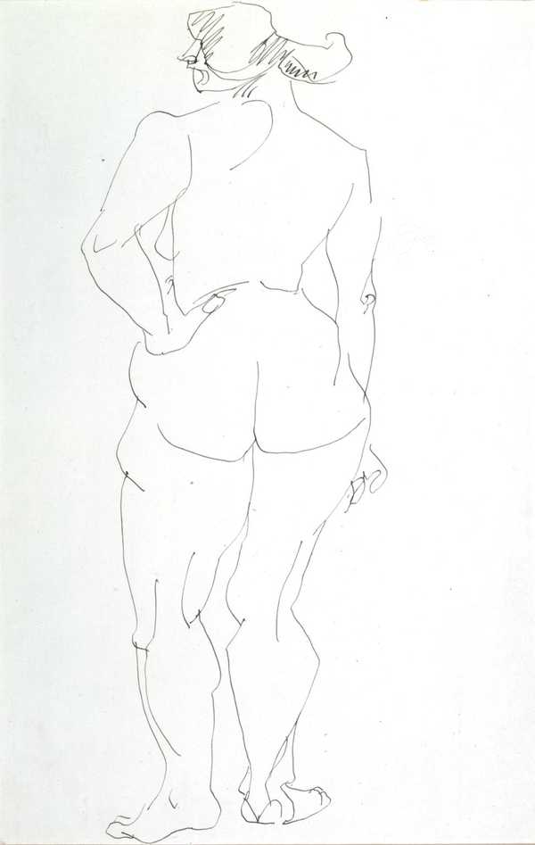 Standing Female Nude, One Hand on Hip