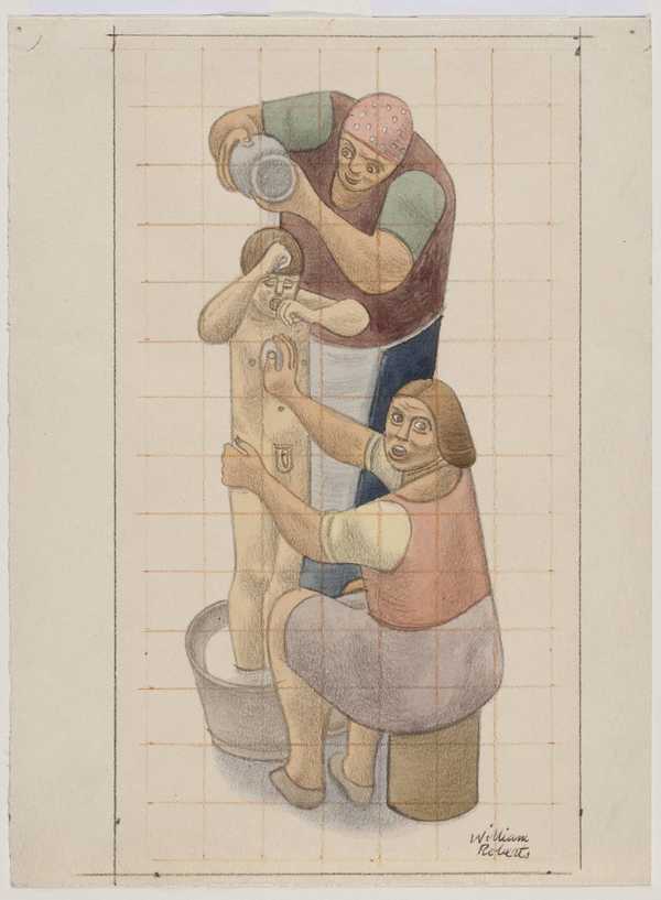 Study for ‘Bathing the Baby’