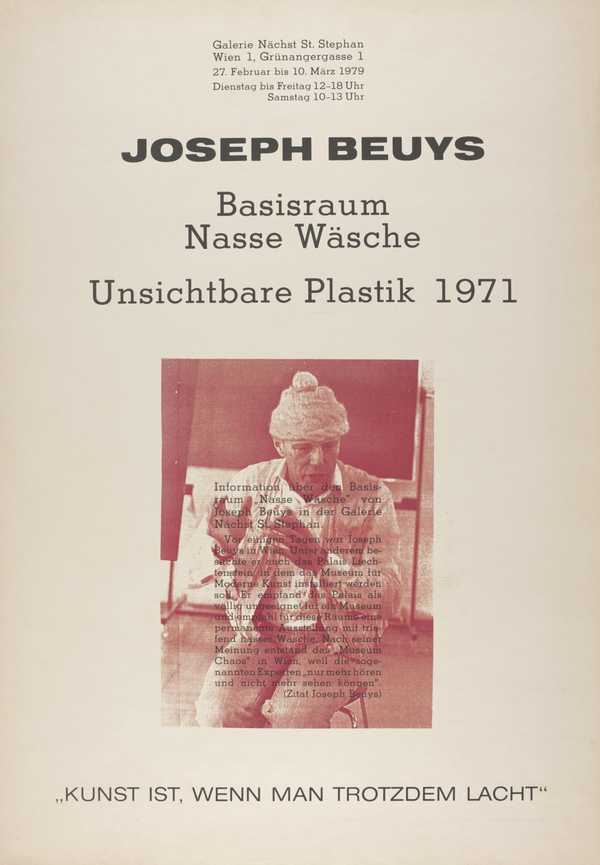 Joseph Beuys: Unsichtbare Plastik 1971. Galerie Nächst St. Stephan