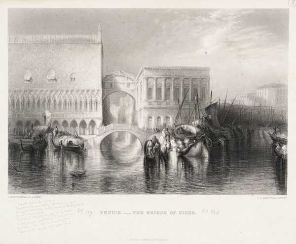 Venice - the Bridge of Sighs, engraved by Armytage', after Joseph