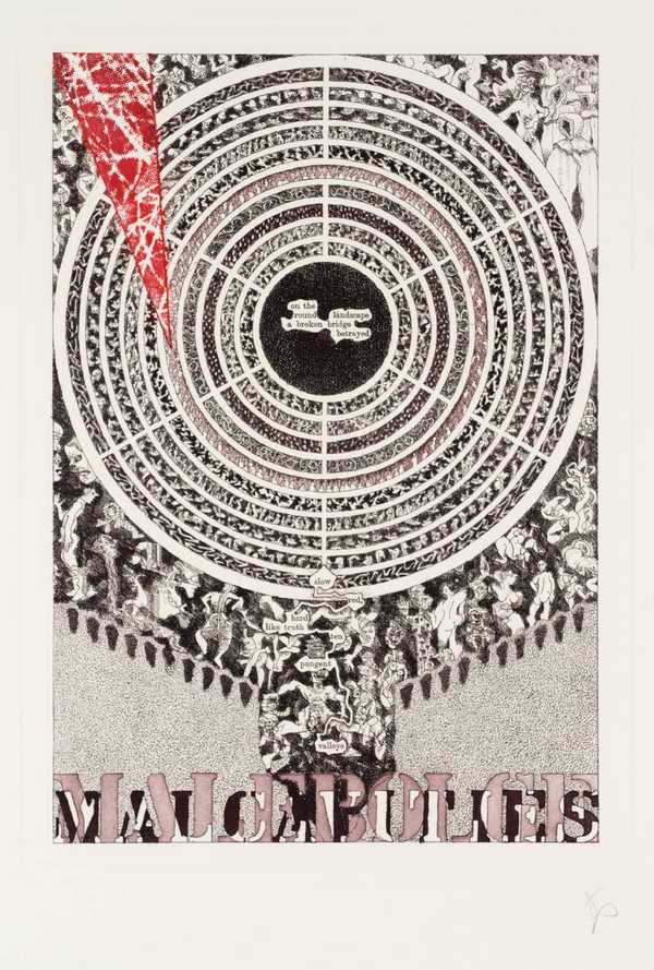 ‘Canto XVIII [no title]‘, Tom Phillips, 1982 Tate