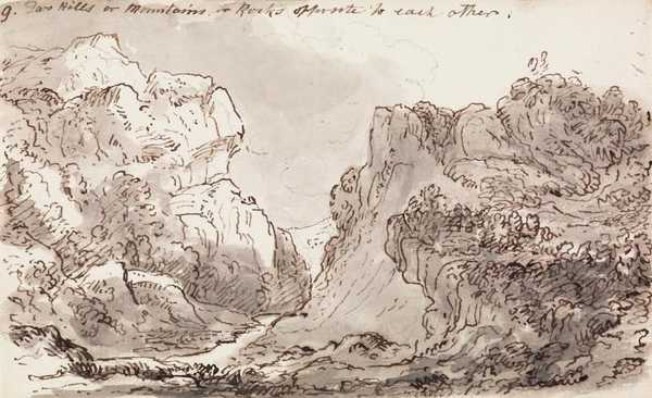 9. Two Hills or Mountains, or Rocks Opposite to Each Other