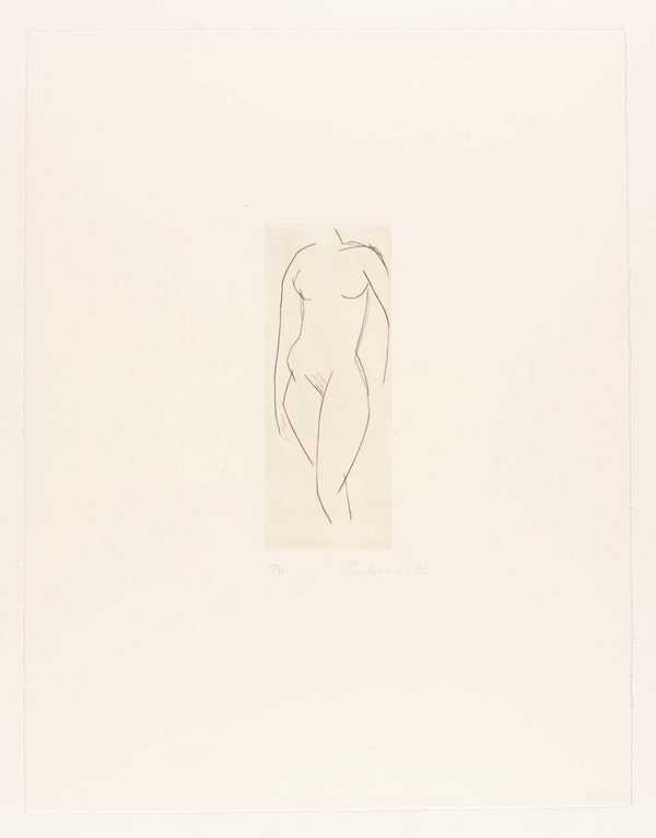 Standing Figure - Drypoint XII