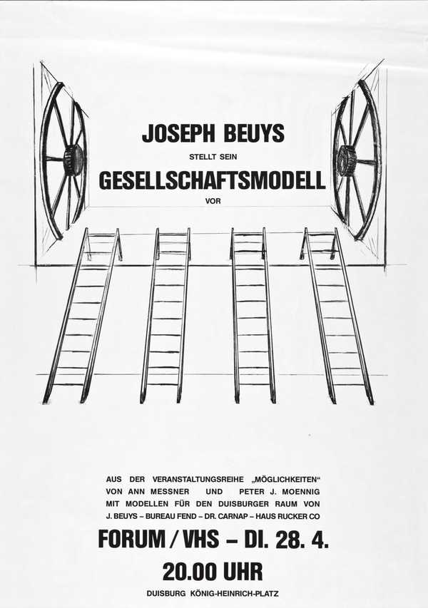 Joseph Beuys stellt sein Gesellschaftsmodell vor Forum