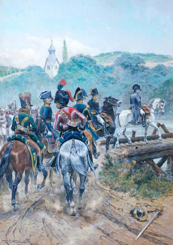 Napoleon Crossing the Bridge to Lobau Island', Richard Caton