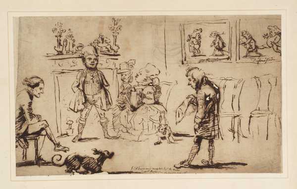 Waiting on Sir Ed. Hales at St Stephens. Caricature