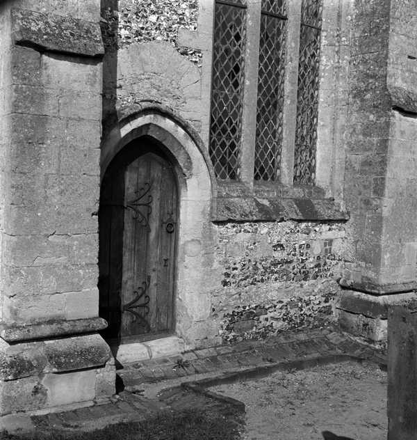 Photograph of doorway at All Saints Church in North Moreton, Oxfordshire‘, John Piper, [c.1930s
