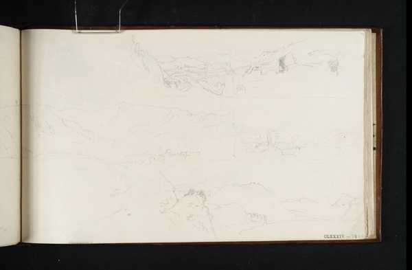 ‘Three Sketches of Lake Avernus; ?and a View within the Campi Flegri ...