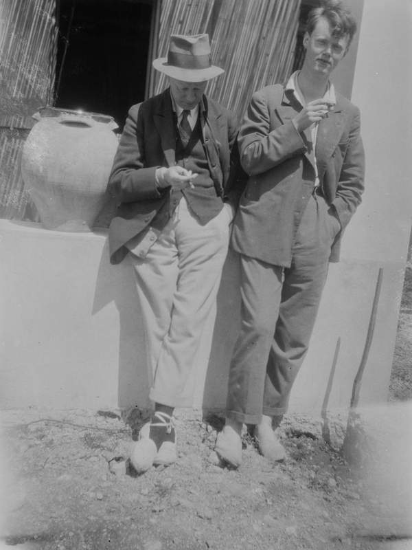 Black And White Negative Of Clive And Quentin Bell Smoking Cigarettes 