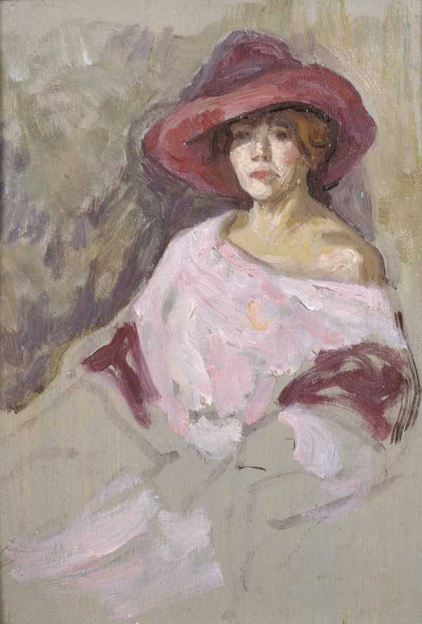 ‘The Mauve Hat (?)‘, Arthur Studd, c.1900–10 | Tate