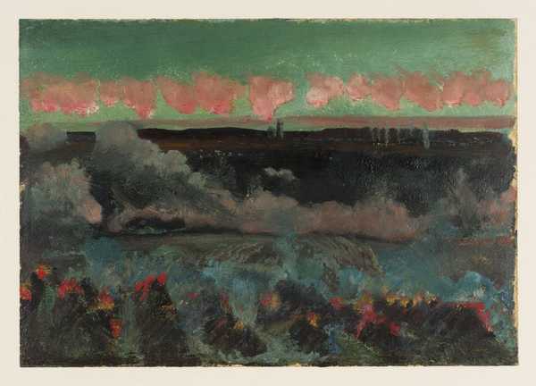 ‘Peat Burning‘, John William Inchbold, c.1864–6 | Tate