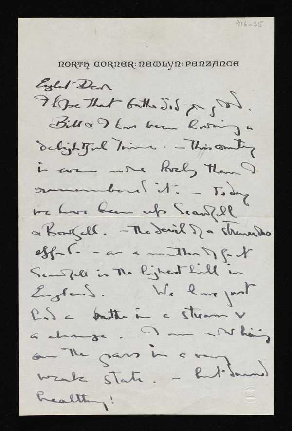 ‘‘Letter from Ernest Procter to Eileen Mayo‘, Ernest Procter, recipient: Dame Eileen Mayo‘, Ernest Procter, recipient... 