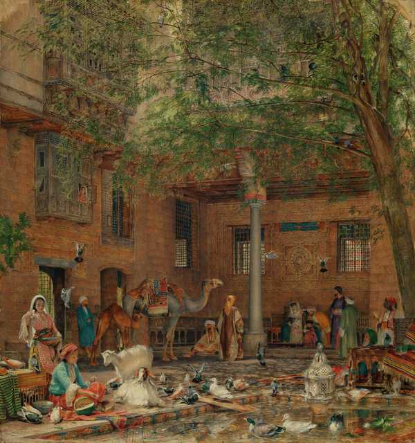 Study for ‘The Courtyard of the Coptic Patriarch’s House in Cairo’