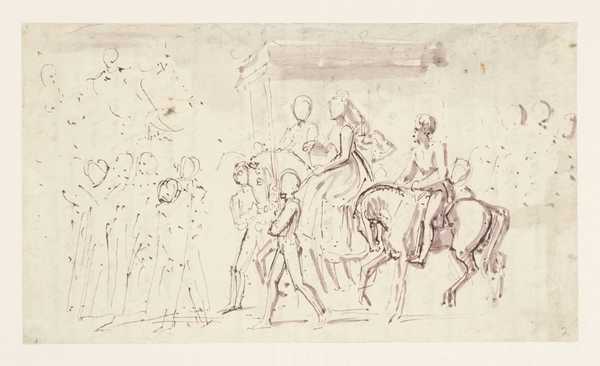 Sketch for Illustration to Bowyer’s ‘History of England’: Queen Elizabeth at Tilbury