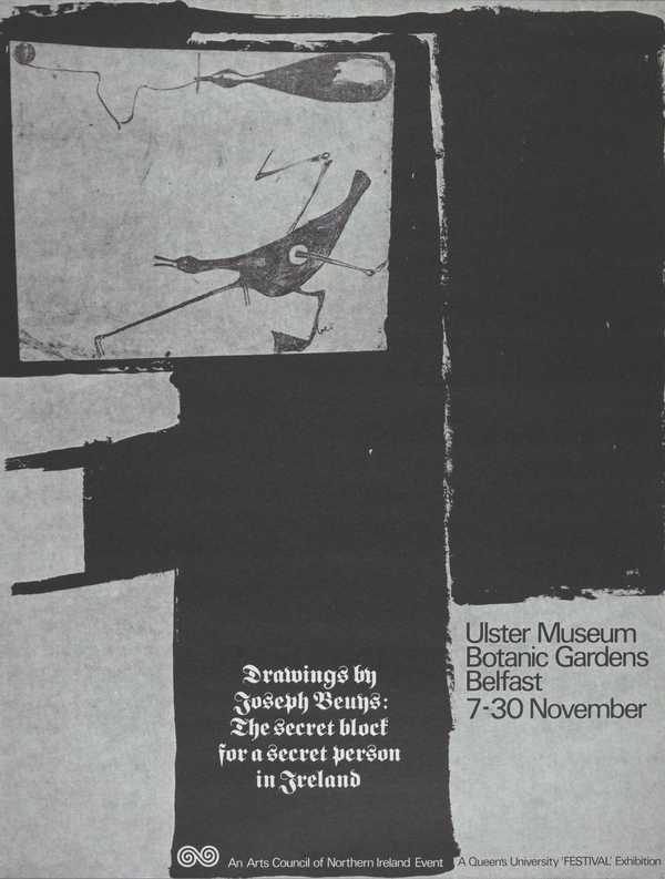 Drawings by Joseph Beuys: The Secret Block For a Secret Person in Ireland. Ulster Museum Botanic Gardens, Belfast