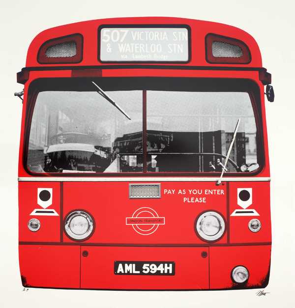 ‘Red Arrow Bus‘, Gerd Winner, 1970 Tate