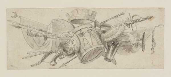 Trophy of Turkish and Other Arms. Design for a Tailpiece