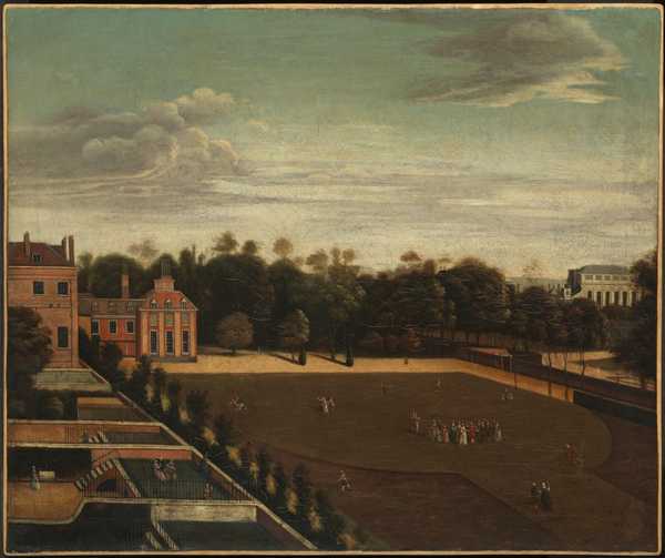 View of Carlton House, with a Royal Party in the Grounds