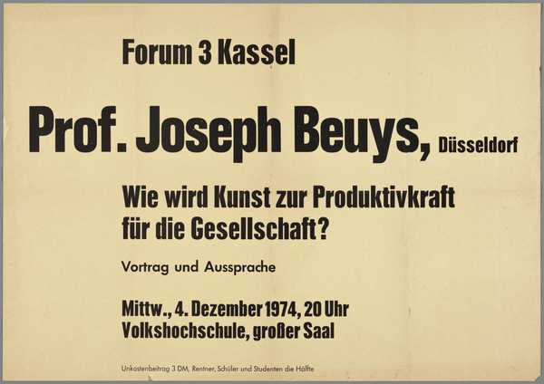 Wie wird Kunst zur Produktivkraft für die Gesellschaft? Forum 3, Kassel