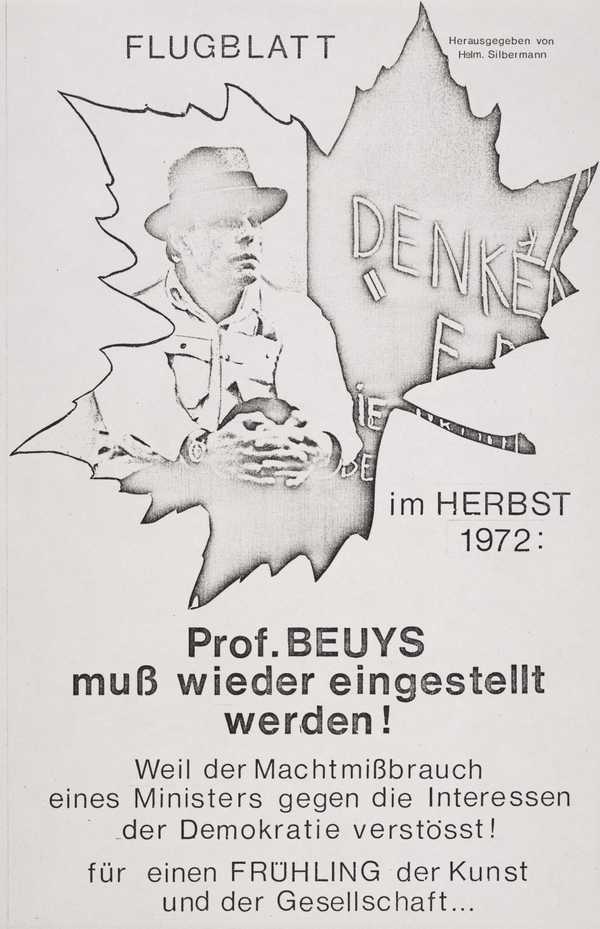 Prof. Beuys. Flugblatt. Herbst