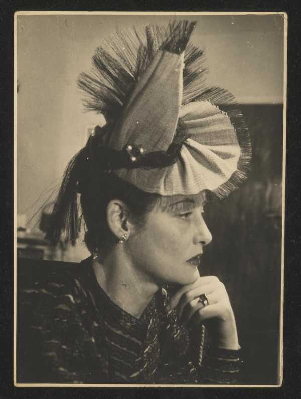 Photograph of Joan EyresMonsell, wife of Rodney Phillips, wearing a