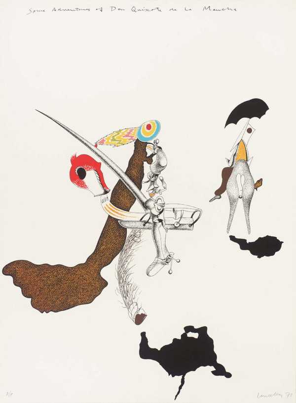 ‘Some Adventures of Don Quixote de la Mancha‘, Colin Lanceley, 1972 | Tate