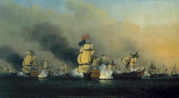 ‘Admiral Anson’s Action off Cape Finisterre 1747‘, Samuel Scott, c.1749 ...