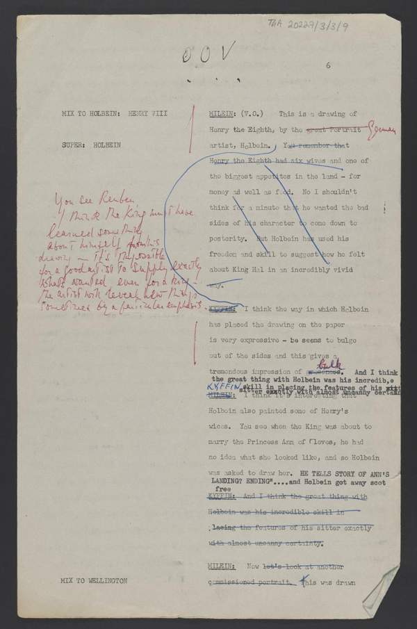 Partial script for episode 5, Portraits, Black and White, Associated ...