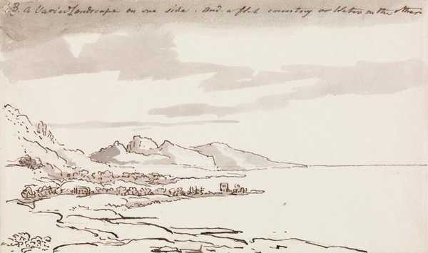 3. A Varied Landscape on One Side, and a Flat Country or Water on the Other