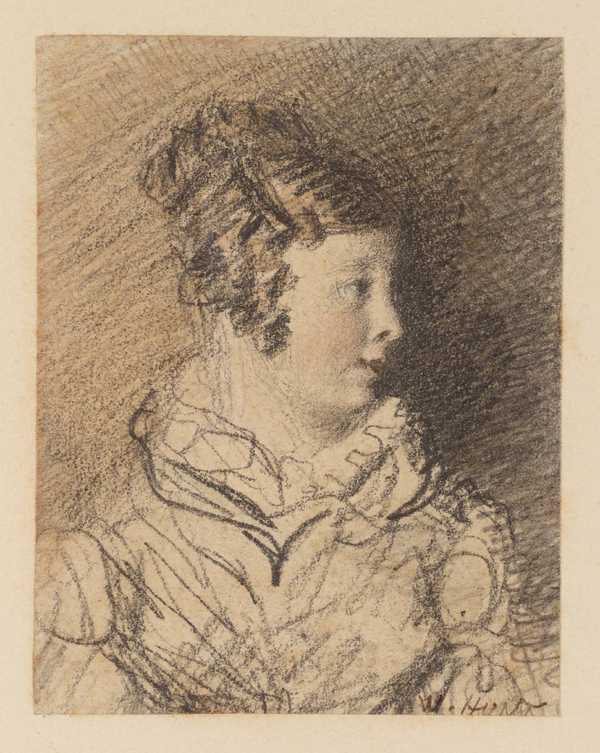 A Girl’s Head, in Profile to Right