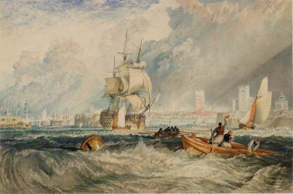 ‘Portsmouth‘, Joseph Mallord William Turner, c.1824–5 | Tate