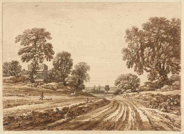 Landscape with Road and Mansion