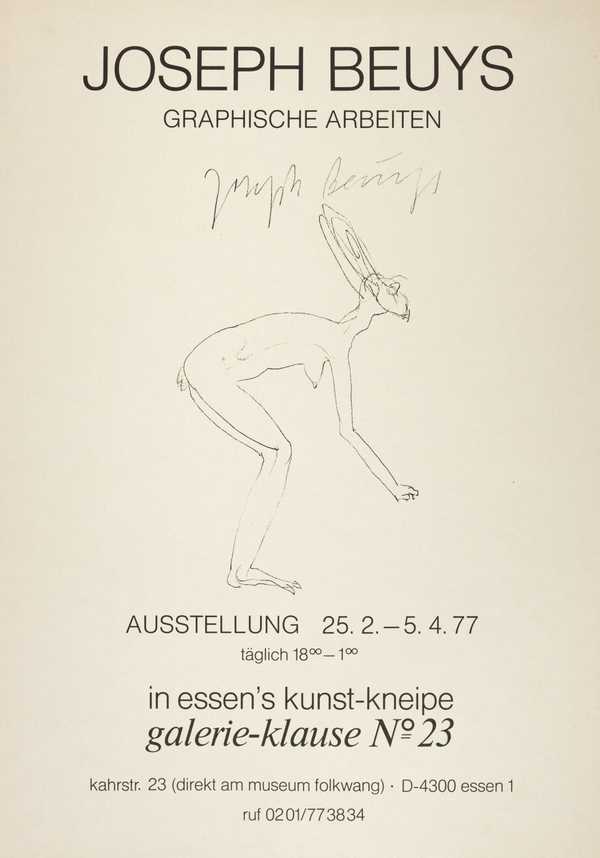 Joseph Beuys: Graphische Arbeiten. Galerie-klause No. 23, Essen
