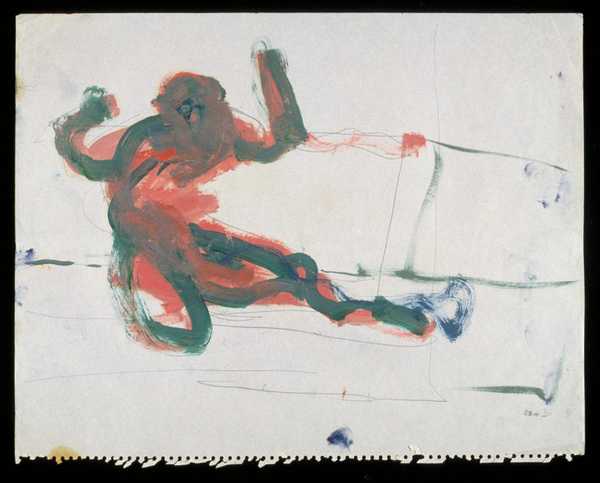 ‘Sketch [Falling Figure]‘, Francis Bacon, c.1959–61 | Tate
