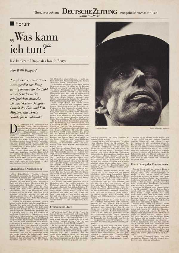 Deutsche Zeitung. ‘Was Kann ich Tun?’