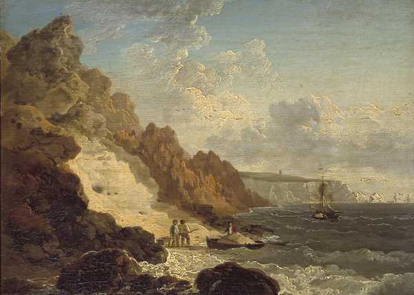 ‘Sand Quarry at Alum Bay‘, Julius Caesar Ibbetson, ?exhibited 1792 | Tate