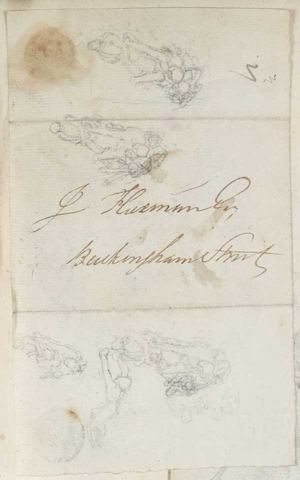 [title not known] Verso: Figure and Group Sketches